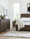 Broderick Panel Bed in Wild Oats Brown - What A Room