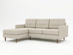 Neutral color tones on this custom chaise sofa