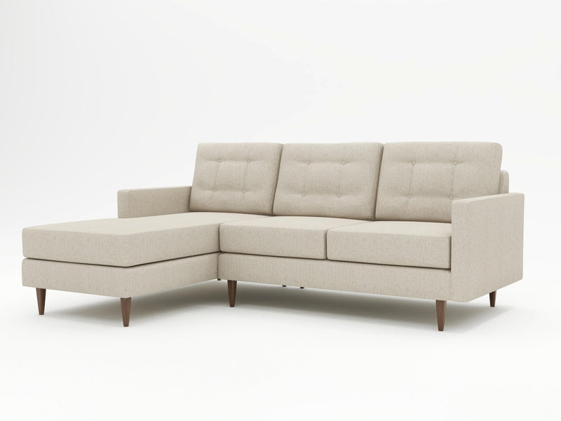 Neutral color tones on this custom chaise sofa