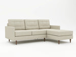 Simple design, but a sophisticated edgy look in this custom chaise sofa