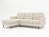 A chaise attached to a custom sofa wtih modern and contemporary design
