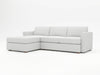 One of the most beautiful light grey custom chaise sectionals in San Jose showroom