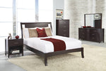 Nevis Low Profile Sleigh Bed in Espresso - What A Room