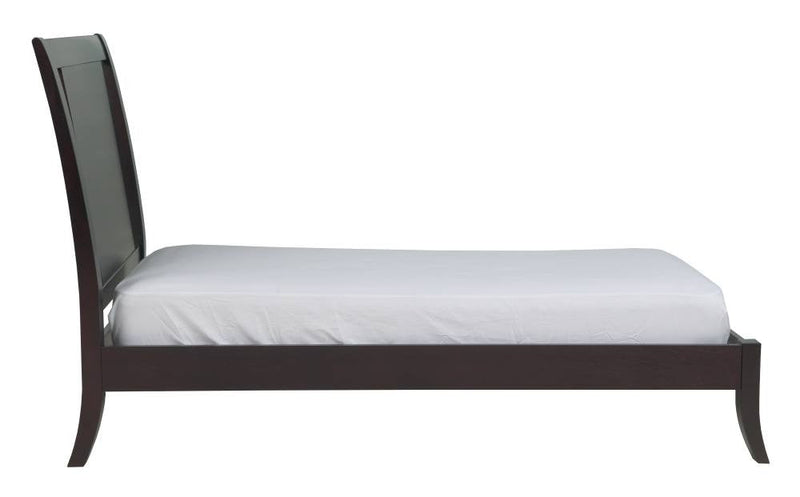 Nevis Low Profile Sleigh Bed in Espresso - What A Room