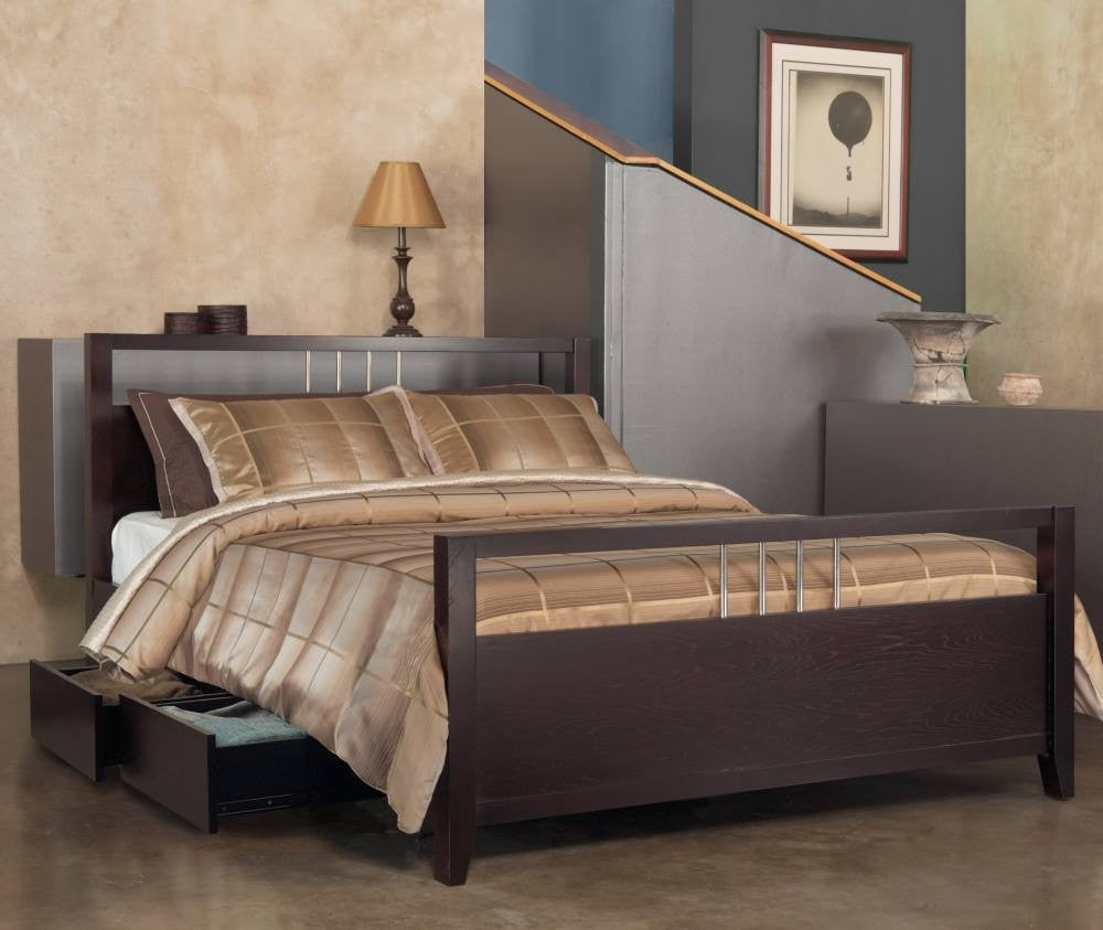 Nevis Platform Storage Bed in Espresso - What A Room