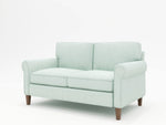 This may be the best fabric loveseat on the market thanks to the universality of this custom sofa's design