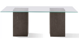 Modesto 80" Rectangular Dining Table with Glass Top - Modern - What A Room