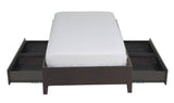 Simple Platform Storage Bed in Espresso - What A Room