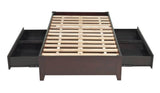 Simple Platform Storage Bed in Espresso - What A Room