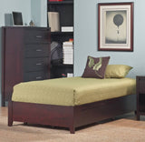 Simple Platform Storage Bed in Espresso - What A Room