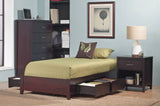 Simple Platform Storage Bed in Espresso - What A Room