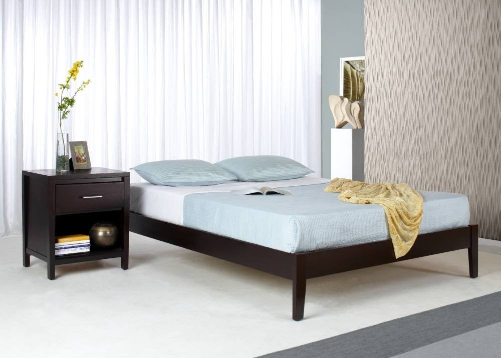 Nevis Simple Platform Bed in Espresso - What A Room