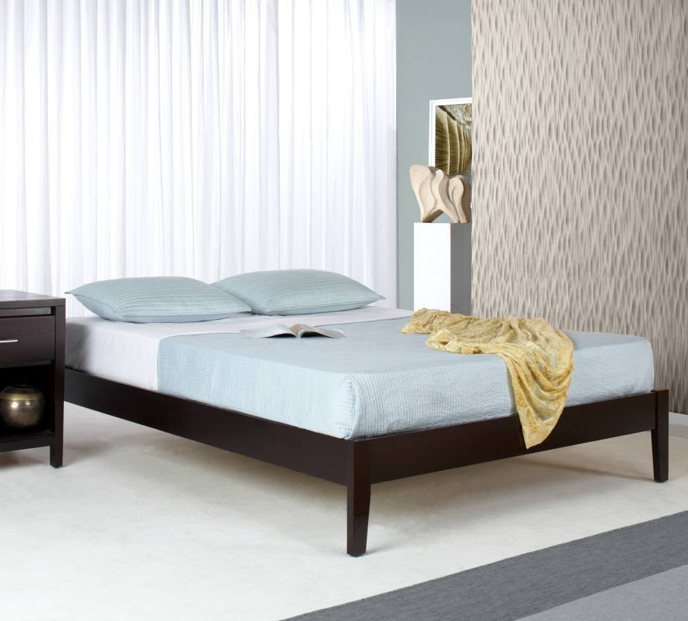 Nevis Simple Platform Bed in Espresso - What A Room