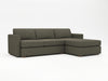 Subdued pewter upholstered custom sofa from San Francisco