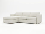 A chaise sofa with minimalist looks and monochromatic colors