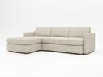 Custom sofa with a left handed chaise on the end