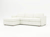 Chaise sectional in contemporary stark white color