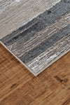 Contemporary rug with a hardwood floor background that showcases the subtlety of the pattern and texture on the rug - San Jose home furnishings